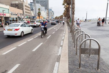 TEL AVIV, ISRAEL - CIRCA MAYIS 2018: İsrail 'deki Tel Aviv' in güzel manzarası Mayıs 2018 civarında Tel Aviv 'de.