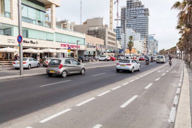 TEL AVIV, ISRAEL - CIRCA MAYIS 2018: İsrail 'deki Tel Aviv' in güzel manzarası Mayıs 2018 civarında Tel Aviv 'de.