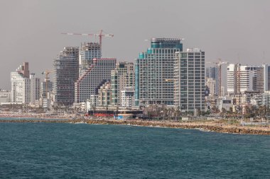 TEL AVIV, ISRAEL - CIRCA MAYIS 2018: İsrail 'deki Tel Aviv' in güzel manzarası Mayıs 2018 civarında Tel Aviv 'de.