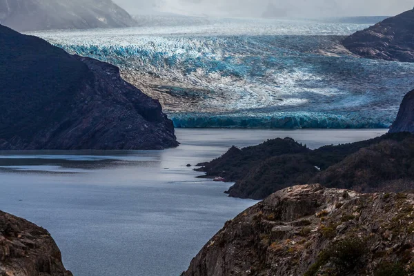 Вид Серый Ледник Национальном Парке Торрес Дель Пейн Чили — стоковое фото