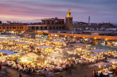 MARRAKESH, MOROCCO - CIRCA EPTEMBER 2014: Jamaa el Fna in Marrakesh circa Eylül 2014.