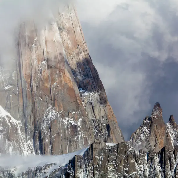 Fitz Roy Mount Národním Parku Los Glaciares Chalten Patagonia Argentina — Stock fotografie