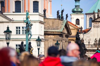 PRAG, CZECH Cumhuriyet - CRCA Nisan 2017: Çek Cumhuriyeti 'nin Prag' daki başkenti Prag şehri, Nisan 2017.