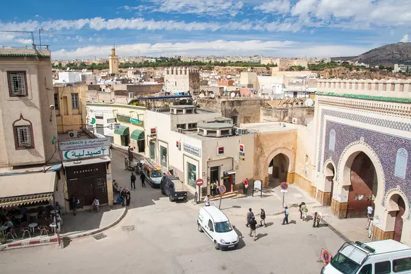Fes Morocco Circa Szeptember 2014 Kilátás Régi Medina Stock Kép