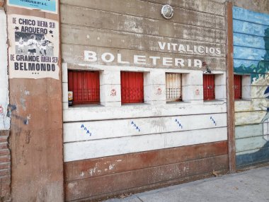 BUENOS AIRES, ARGENTINA - CIRCA MARCH 2023: Buenos Aires 'teki AA Argentinos Juniors futbol stadyumunun görüntüsü.