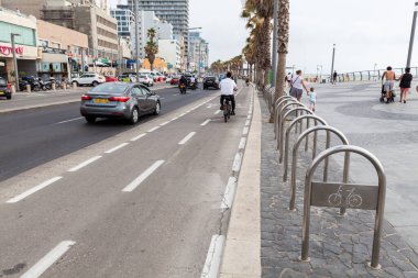 TEL AVIV, ISRAEL - CIRCA MAYIS 2018: İsrail 'deki Tel Aviv' in güzel manzarası Mayıs 2018 civarında Tel Aviv 'de.