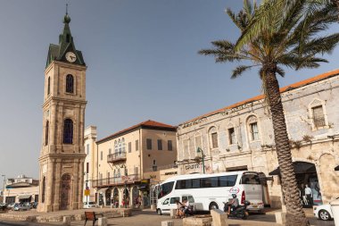 TEL AVIV, ISRAEL - CIRCA MAYIS 2018: İsrail 'deki Tel Aviv Eski Jaffa' nın güzel manzarası Mayıs 2018 civarında Tel Aviv 'de.