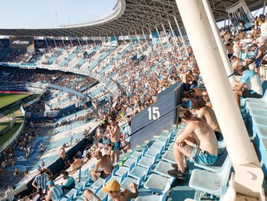 BUENOS AIRES, ARGENTINA - CIRCA MARCH 2023: Racing Club de Avellaned hayranları