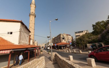 TEL AVIV, ISRAEL - CIRCA MAYIS 2018: İsrail 'deki Tel Aviv Eski Jaffa' nın güzel manzarası Mayıs 2018 civarında Tel Aviv 'de.
