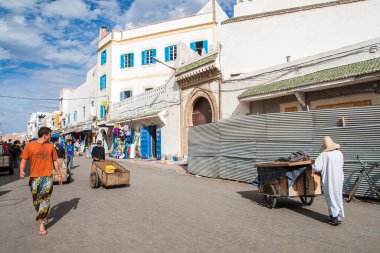 ESSAOUIRA, MOROCCO - CIRCA EPTEMBER 2014: Essaouira kasabası, Eylül 2014, Essaouira.