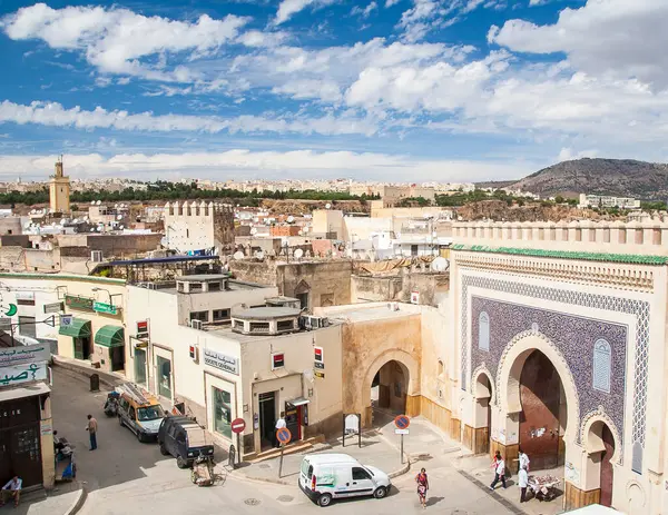 stock image FES, MOROCCO - CIRCA SEPTEMBER 2014: view of old medina in Fe