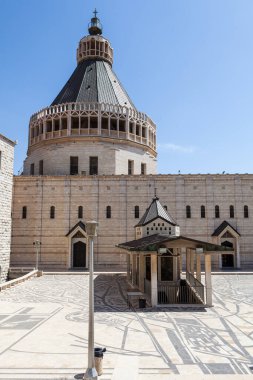 NAZARETH, ISRAEL - CIRCA MAYIS 2018: Nasıra 'daki Annunciation Bazilikası Mayıs 2018.
