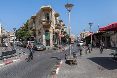 TEL AVIV, ISRAEL - CIRCA MAYIS 2018: İsrail 'deki Tel Aviv Eski Jaffa' nın güzel manzarası Mayıs 2018 civarında Tel Aviv 'de.