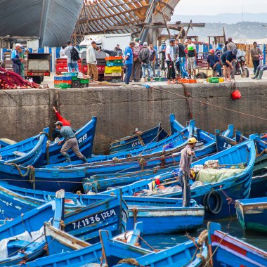 ESSAOUIRA, MOROCCO - CIRCA EPTEMBER 2014: Essaouira Limanı Eylül 2014 Essaouira.