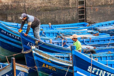 ESSAOUIRA, MOROCCO - CIRCA EPTEMBER 2014: Essaouira Limanı Eylül 2014 Essaouira.