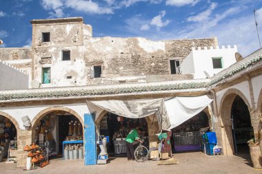 ESSAOUIRA, MOROCCO - CIRCA EPTEMBER 2014: Essaouira kasabası, Eylül 2014, Essaouira.