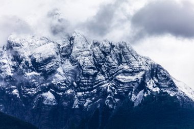 Ushuaia 'daki Patagonya And Dağları manzarası.