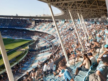 BUENOS AIRES, ARGENTINA - CIRCA MARCH 2023: Racing Club de Avellaned hayranları