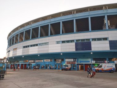 BUENOS AIRES, ARGENTINA - CIRCA MARCH 2023: Racing Club de Avellaned hayranları