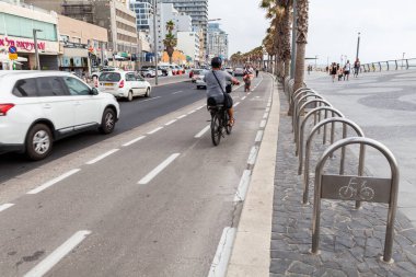 TEL AVIV, ISRAEL - CIRCA MAYIS 2018: İsrail 'deki Tel Aviv' in güzel manzarası Mayıs 2018 civarında Tel Aviv 'de.