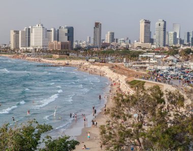 TEL AVIV, ISRAEL - CIRCA MAYIS 2018: İsrail 'deki Tel Aviv' in güzel manzarası Mayıs 2018 civarında Tel Aviv 'de.