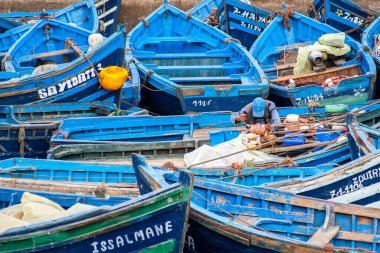 ESSAOUIRA, MOROCCO - CIRCA EPTEMBER 2014: Essaouira Limanı Eylül 2014 Essaouira.