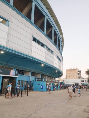 BUENOS AIRES, ARGENTINA - CIRCA MARCH 2023: Racing Club de Avellaned hayranları