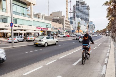 TEL AVIV, ISRAEL - CIRCA MAYIS 2018: İsrail 'deki Tel Aviv' in güzel manzarası Mayıs 2018 civarında Tel Aviv 'de.