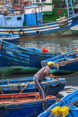 ESSAOUIRA, MOROCCO - CIRCA EPTEMBER 2014: Essaouira Limanı Eylül 2014 Essaouira.