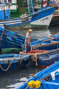 ESSAOUIRA, MOROCCO - CIRCA EPTEMBER 2014: Essaouira Limanı Eylül 2014 Essaouira.