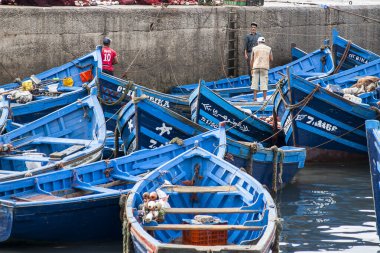 ESSAOUIRA, MOROCCO - CIRCA EPTEMBER 2014: Essaouira Limanı Eylül 2014 Essaouira.