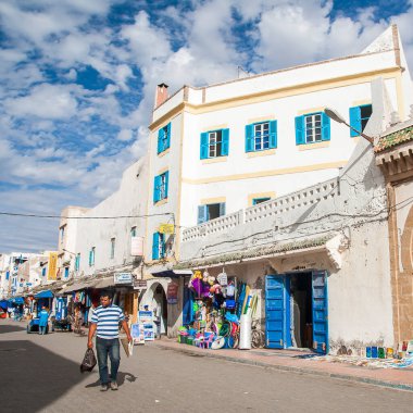 ESSAOUIRA, MOROCCO - CIRCA EPTEMBER 2014: Essaouira kasabası, Eylül 2014, Essaouira.