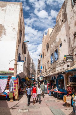 ESSAOUIRA, MOROCCO - CIRCA EPTEMBER 2014: Essaouira kasabası, Eylül 2014, Essaouira.