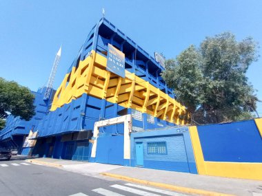 BUENOS AIRES, ARGENTINA - CIRCA MARCH 2023: Buenos Aires 'teki CA Boca Juniors futbol stadyumunun görüntüsü.