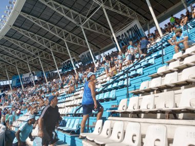 BUENOS AIRES, ARGENTINA - CIRCA MARCH 2023: Racing Club de Avellaned hayranları