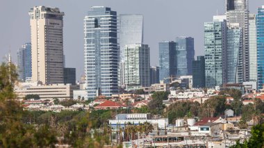 TEL AVIV, ISRAEL - CIRCA MAYIS 2018: İsrail 'deki Tel Aviv' in güzel manzarası Mayıs 2018 civarında Tel Aviv 'de.