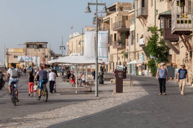 TEL AVIV, ISRAEL - CIRCA MAYIS 2018: İsrail 'deki Tel Aviv Eski Jaffa' nın güzel manzarası Mayıs 2018 civarında Tel Aviv 'de.