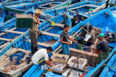 ESSAOUIRA, MOROCCO - CIRCA EPTEMBER 2014: Essaouira Limanı Eylül 2014 Essaouira.