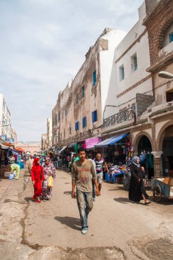 ESSAOUIRA, MOROCCO - CIRCA EPTEMBER 2014: Essaouira kasabası, Eylül 2014, Essaouira.