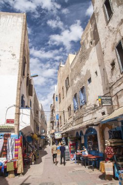 ESSAOUIRA, MOROCCO - CIRCA EPTEMBER 2014: Essaouira kasabası, Eylül 2014, Essaouira.