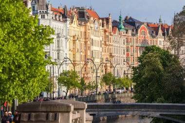 PRAG, CZECH Cumhuriyet - CRCA Nisan 2017: Çek Cumhuriyeti 'nin Prag' daki başkenti Prag şehri, Nisan 2017.