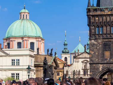 PRAG, CZECH Cumhuriyet - CRCA Nisan 2017: Çek Cumhuriyeti 'nin Prag' daki başkenti Prag şehri, Nisan 2017.