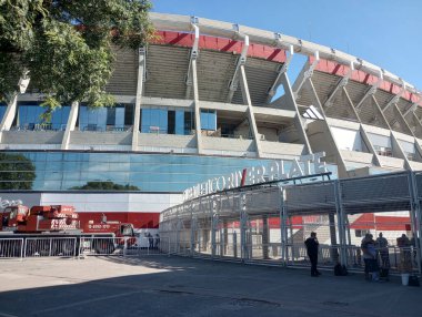 BUENOS AIRES, ARGENTINA - CIRCA MARCH 2023: Buenos Aires 'teki CA River Plate futbol stadyumunun görüntüsü.