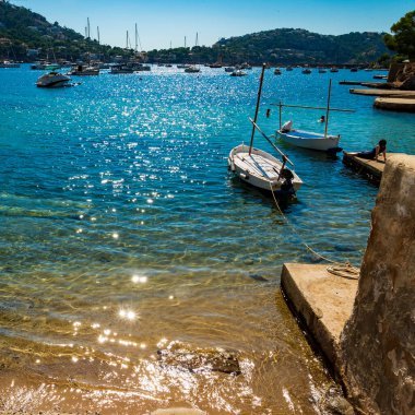 İspanya 'nın Mayorka adasındaki Port de Andratx manzarası