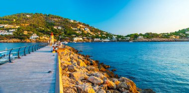 İspanya 'nın Mayorka adasındaki Port de Andratx manzarası