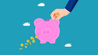 Birikimlerini kaybet. Para sızdıran bir kumbarayı elinde tutan bir işadamı.