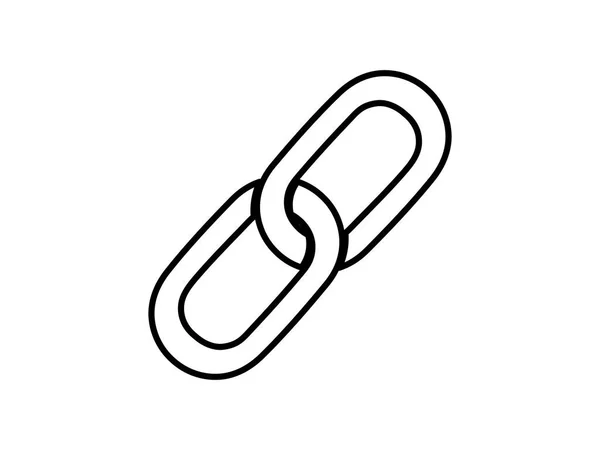 Chain Ikon Isolerad Vit Bakgrund Anslutningssymbol För Webbdesign Vektor Eps — Stock vektor
