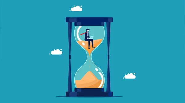 Zamana Karşı Çalış Çalışma Saatlerinde Verimlilik Geri Sayım Zaman Vektörünün — Stok Vektör