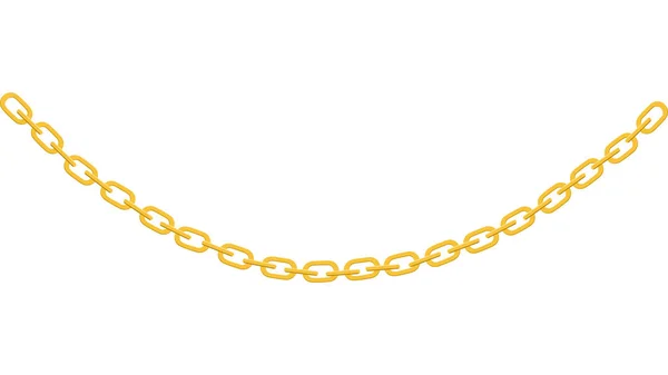 Corrente Metal Dourado Colar Ouro Ilustração Vetorial Eps — Vetor de Stock