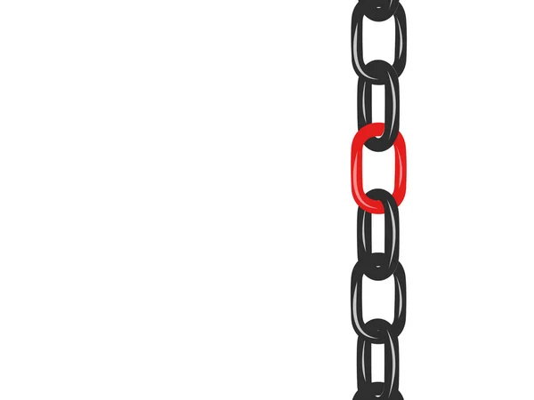 Steel Chain Strong Links Vector Illustration — Stock Vector